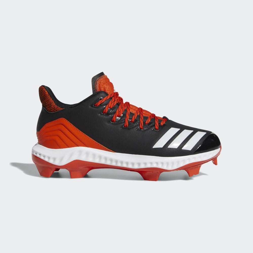 Adidas Men's Icon Bounce TPU Baseball Cleats Black/White/Orange Ireland AQ0158